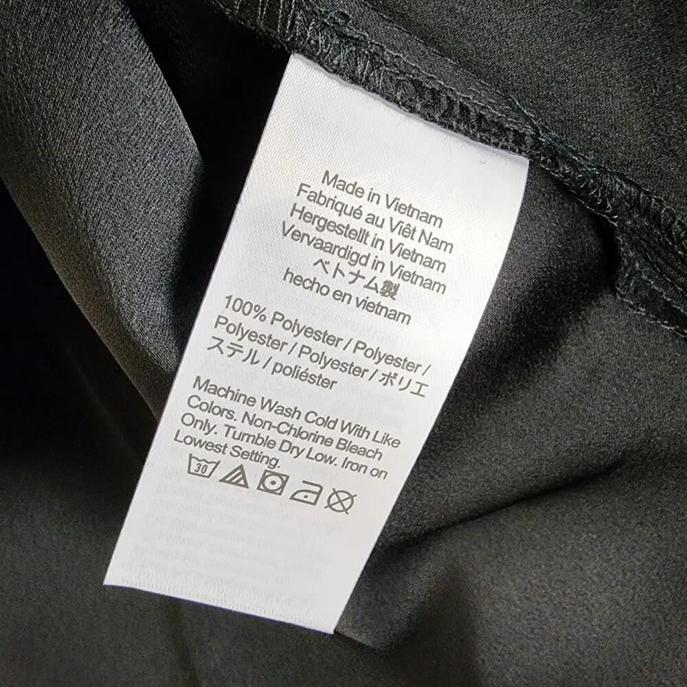 J. Crew Black Puff Sleeve Top Satin Back Crepe Keyhole Blouse NWT Small Tall ST